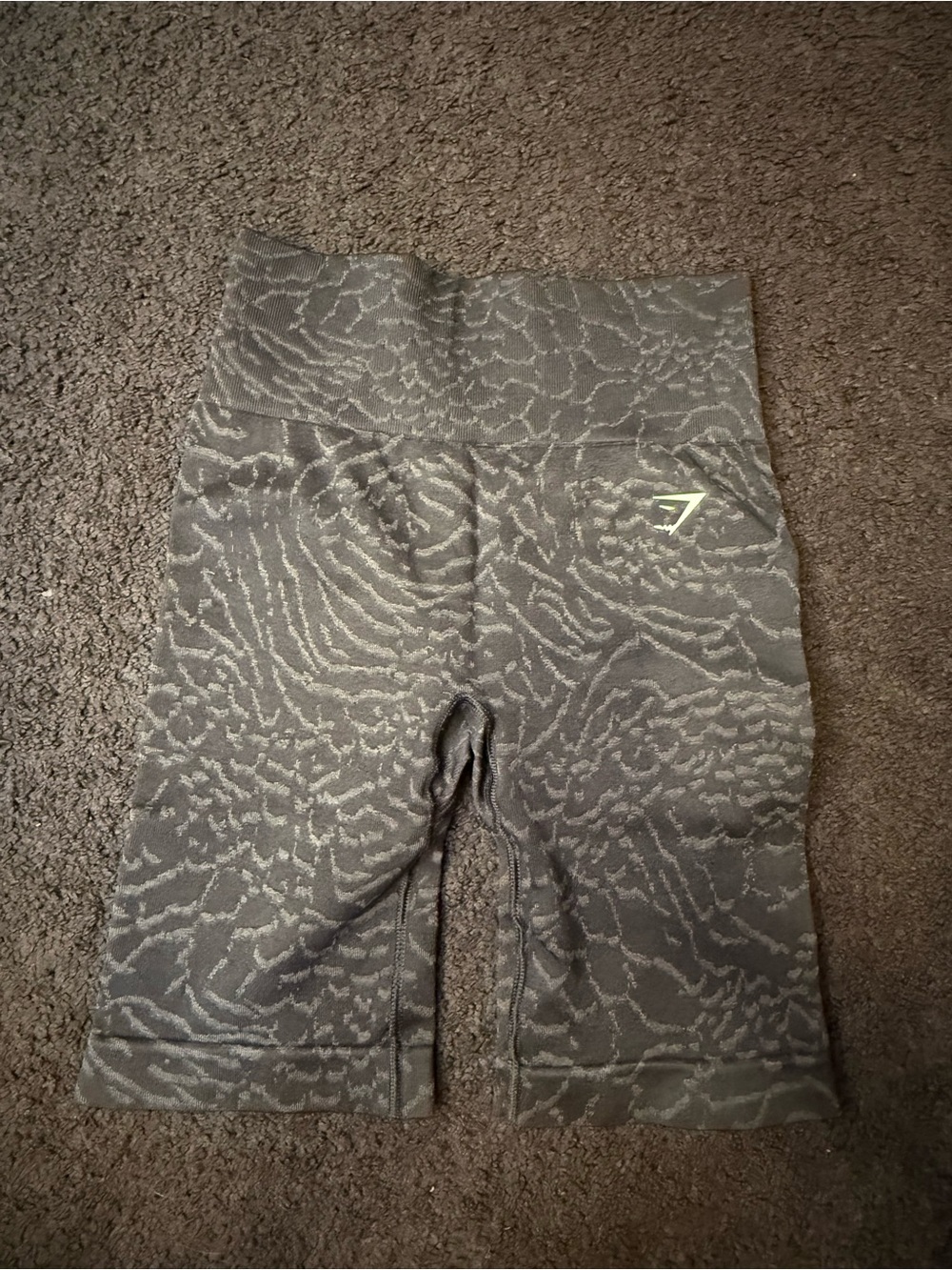 Gymshark Black Seamless Animal-Print Bike Shorts